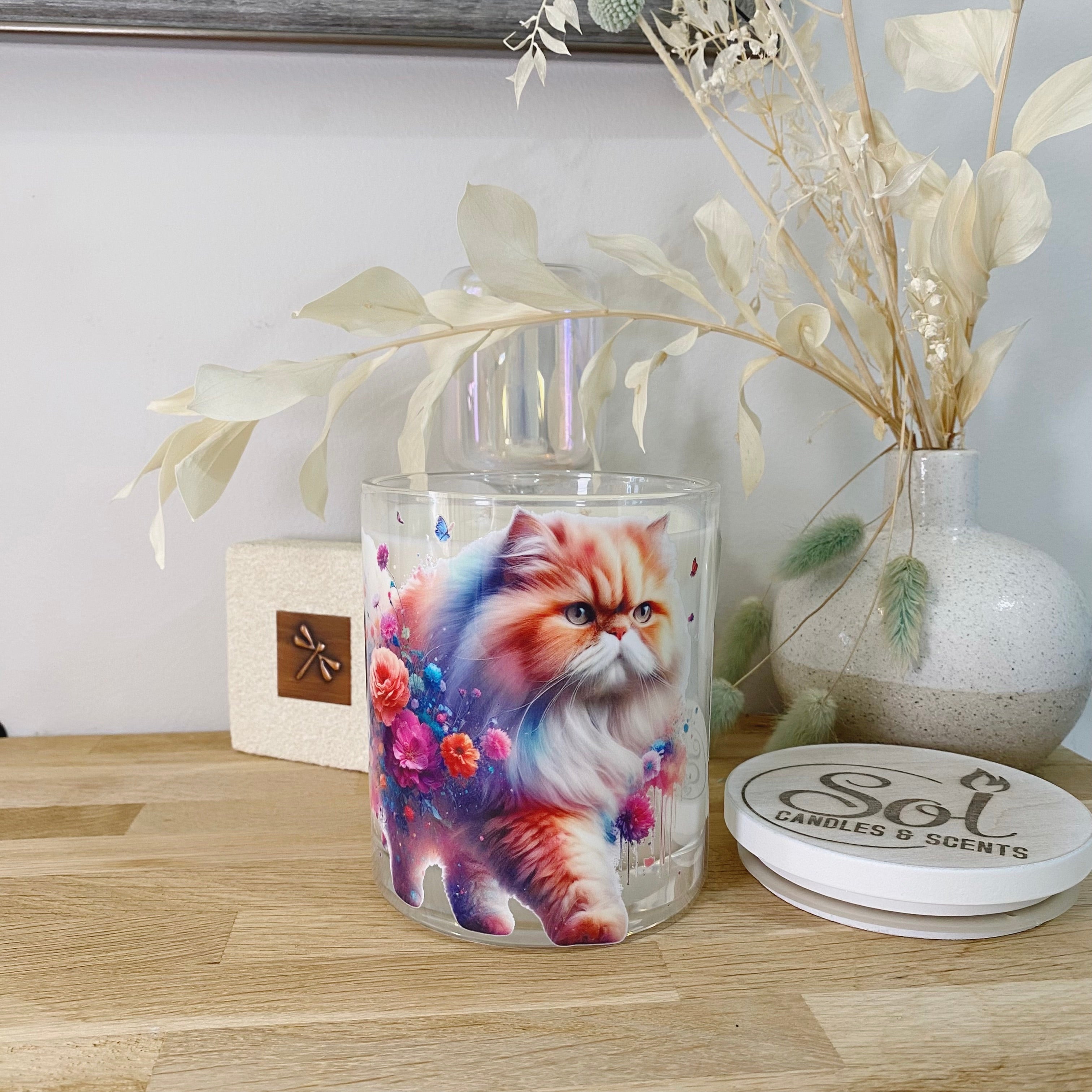 Cat Persian Walking Xlarge Candle