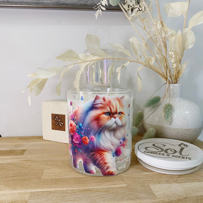 Cat Persian Walking Xlarge Candle