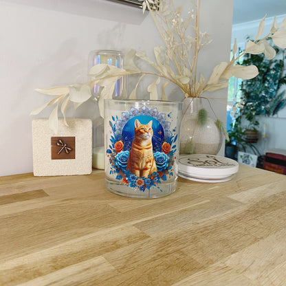 Cat Red Floral Xlarge Candle_Made in Australia_Refillable