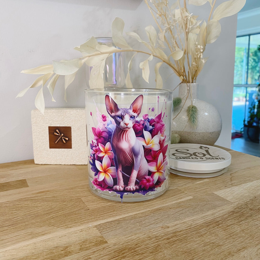 Cat Sphynx Pink Xlarge Candle