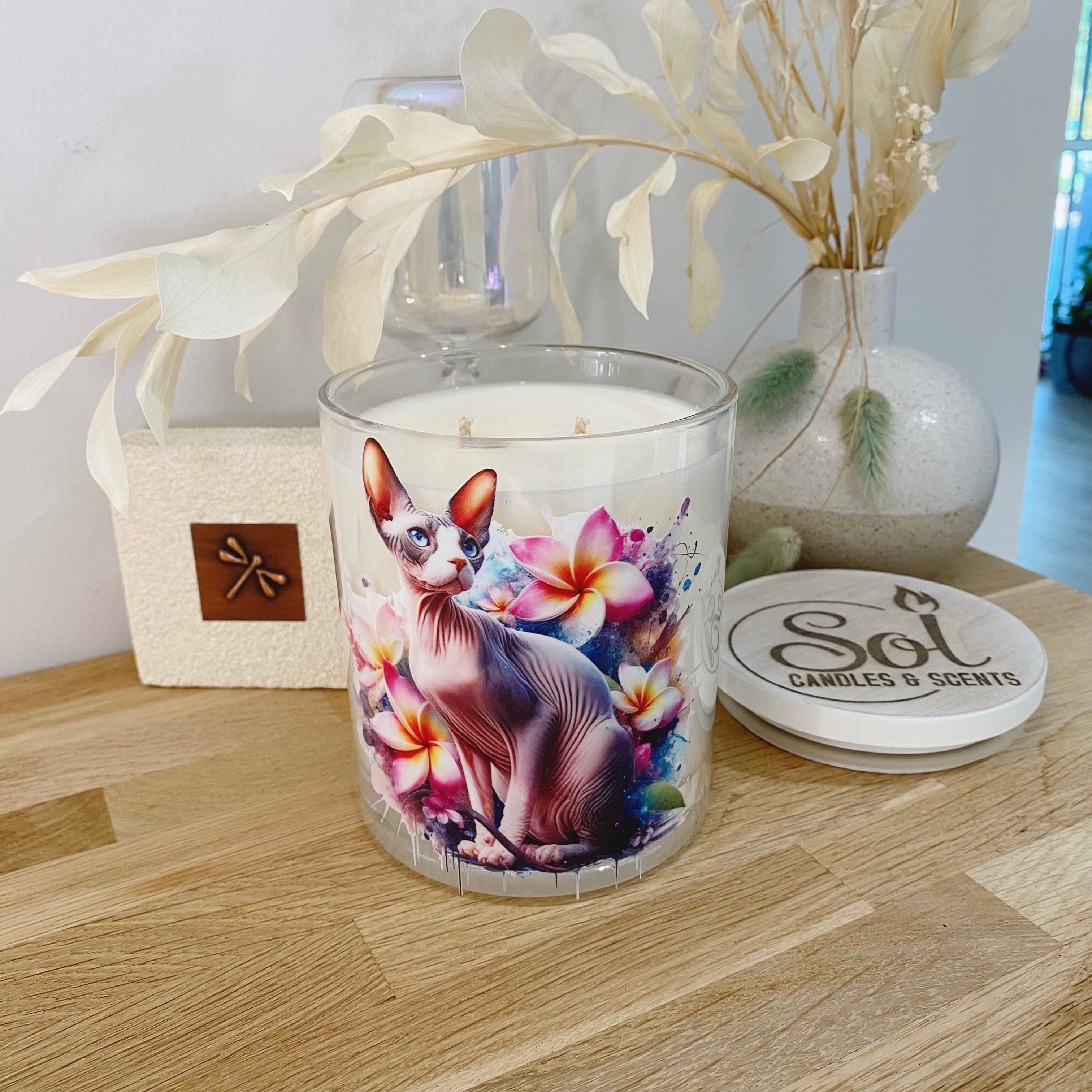 Cat Sphynx Sitting Xlarge Candle