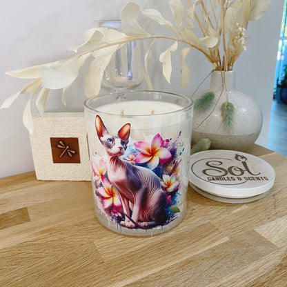 Cat Sphynx Sitting Xlarge Candle