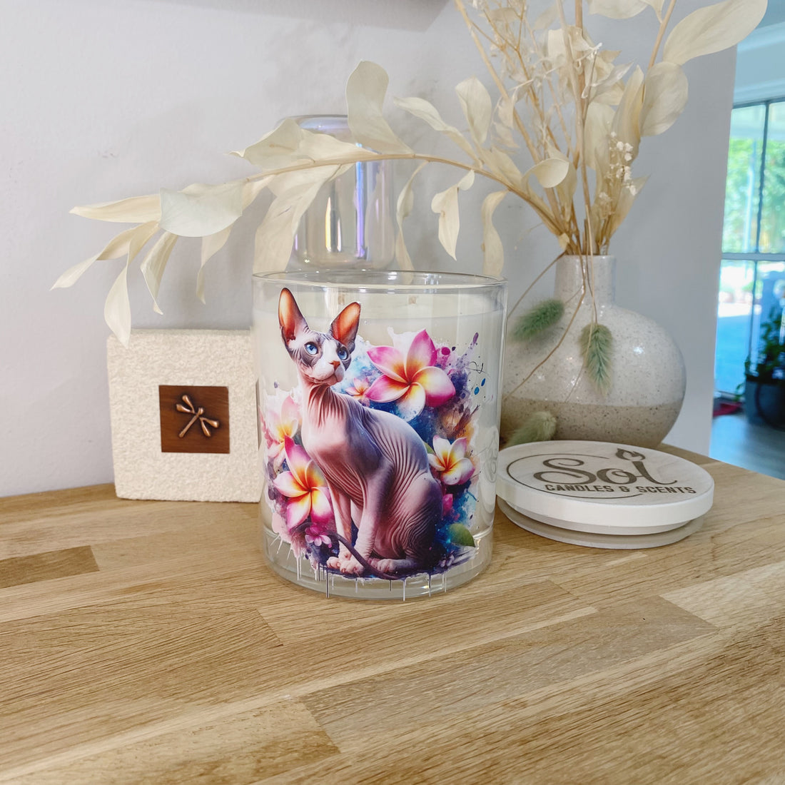 Cat Sphynx Sitting Xlarge Candle