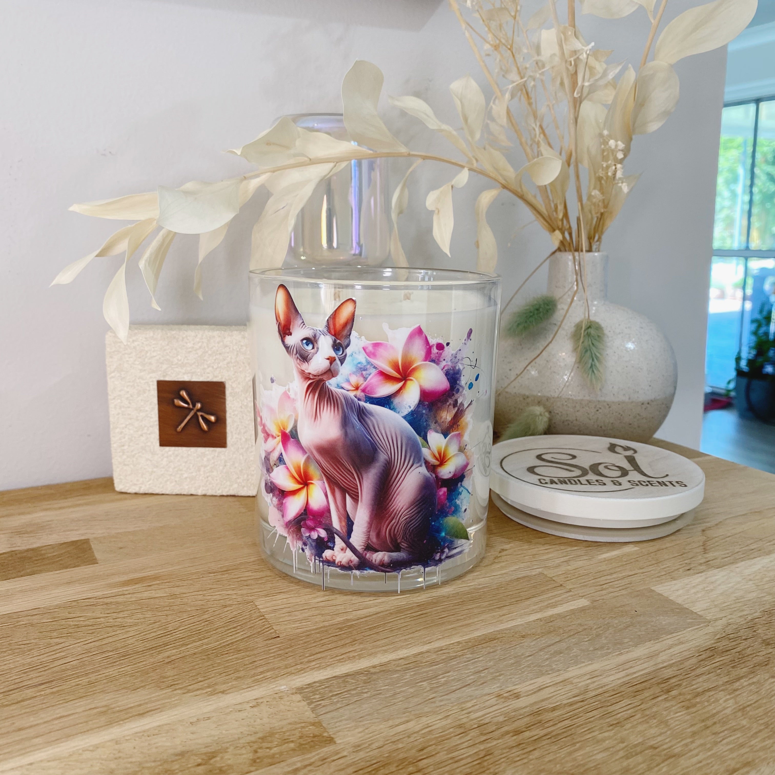 Cat Sphynx Sitting Xlarge Candle