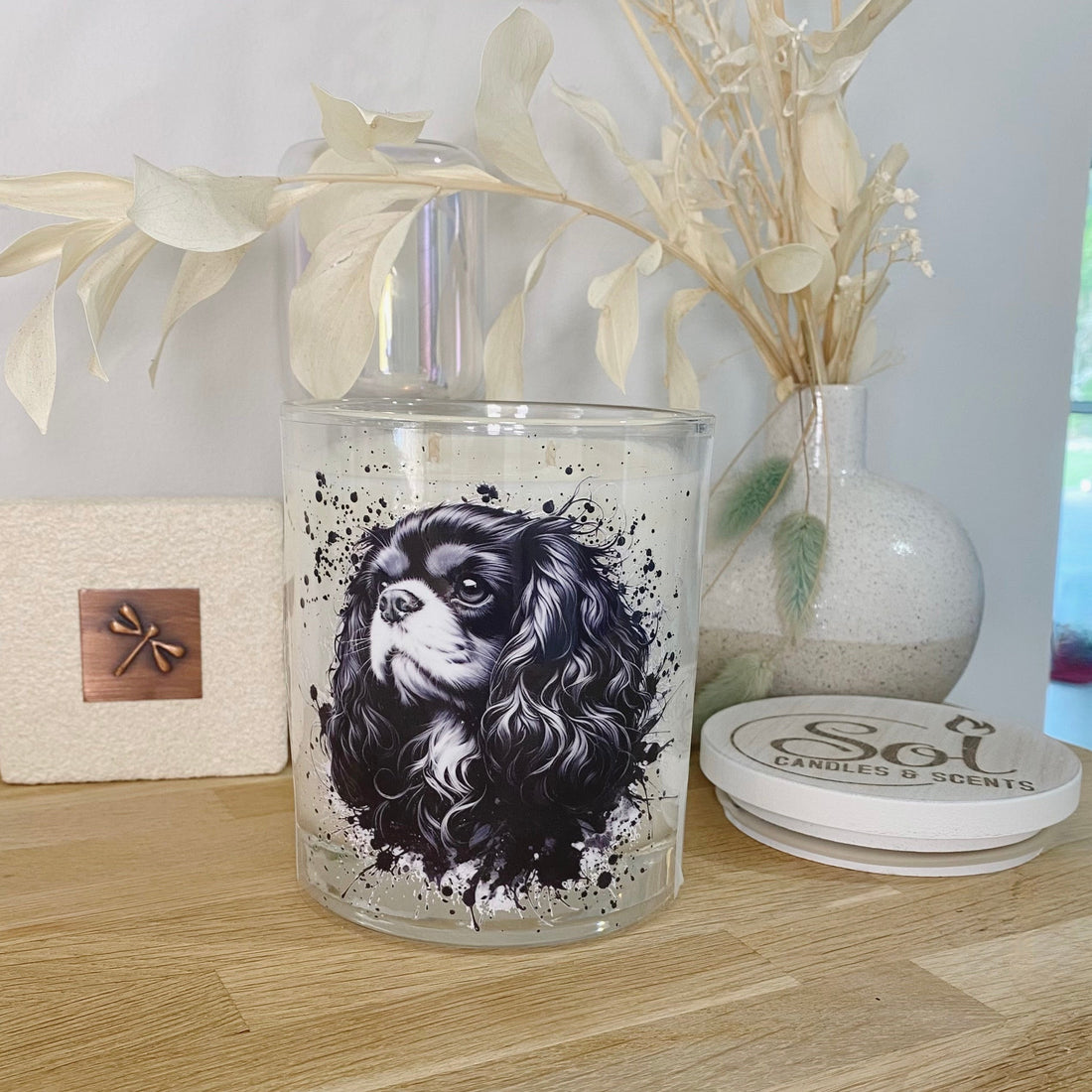 Cavalier King Spaniel Ink Splash_Sol Candles & Scents