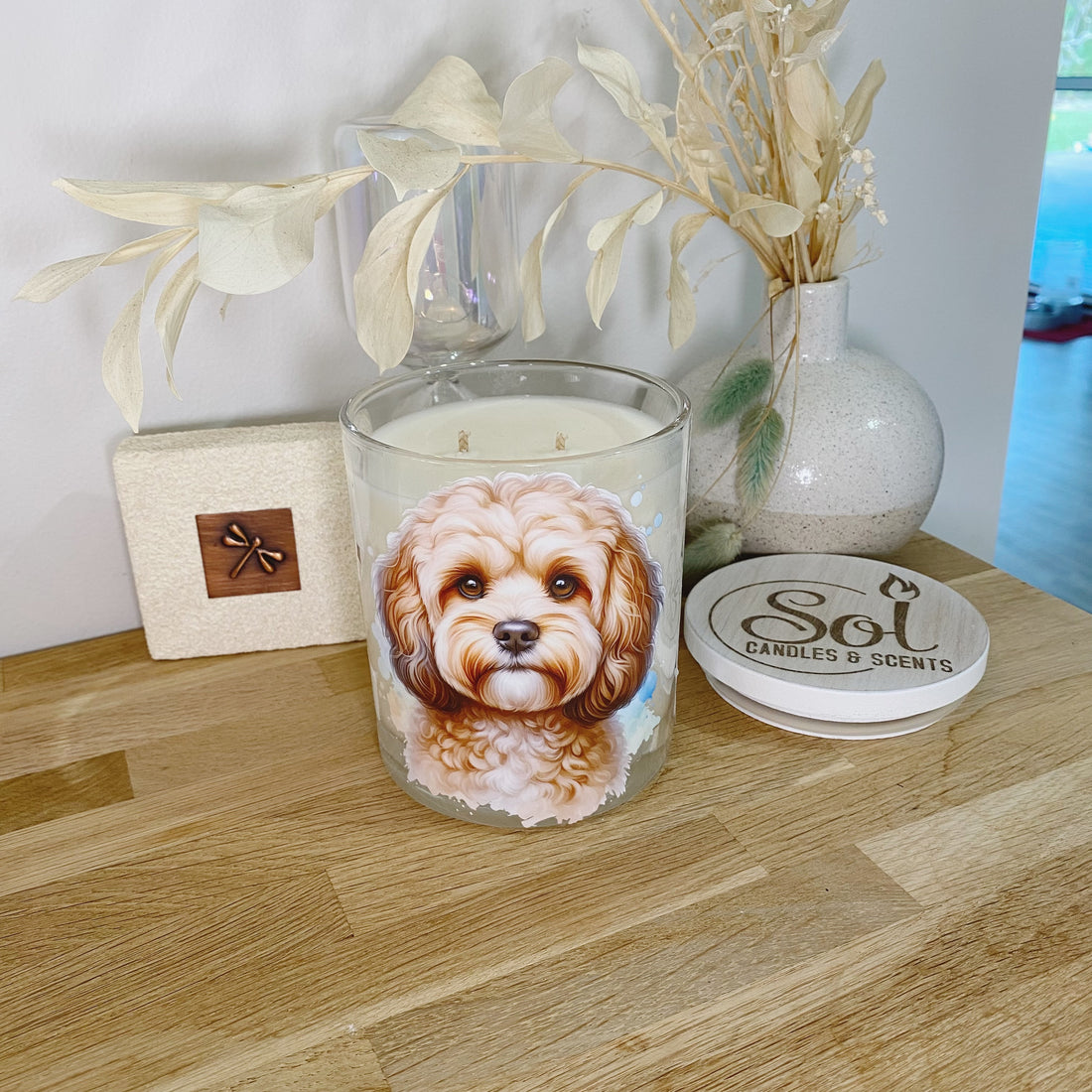 Cavoodle Portrait Xlarge Candle
