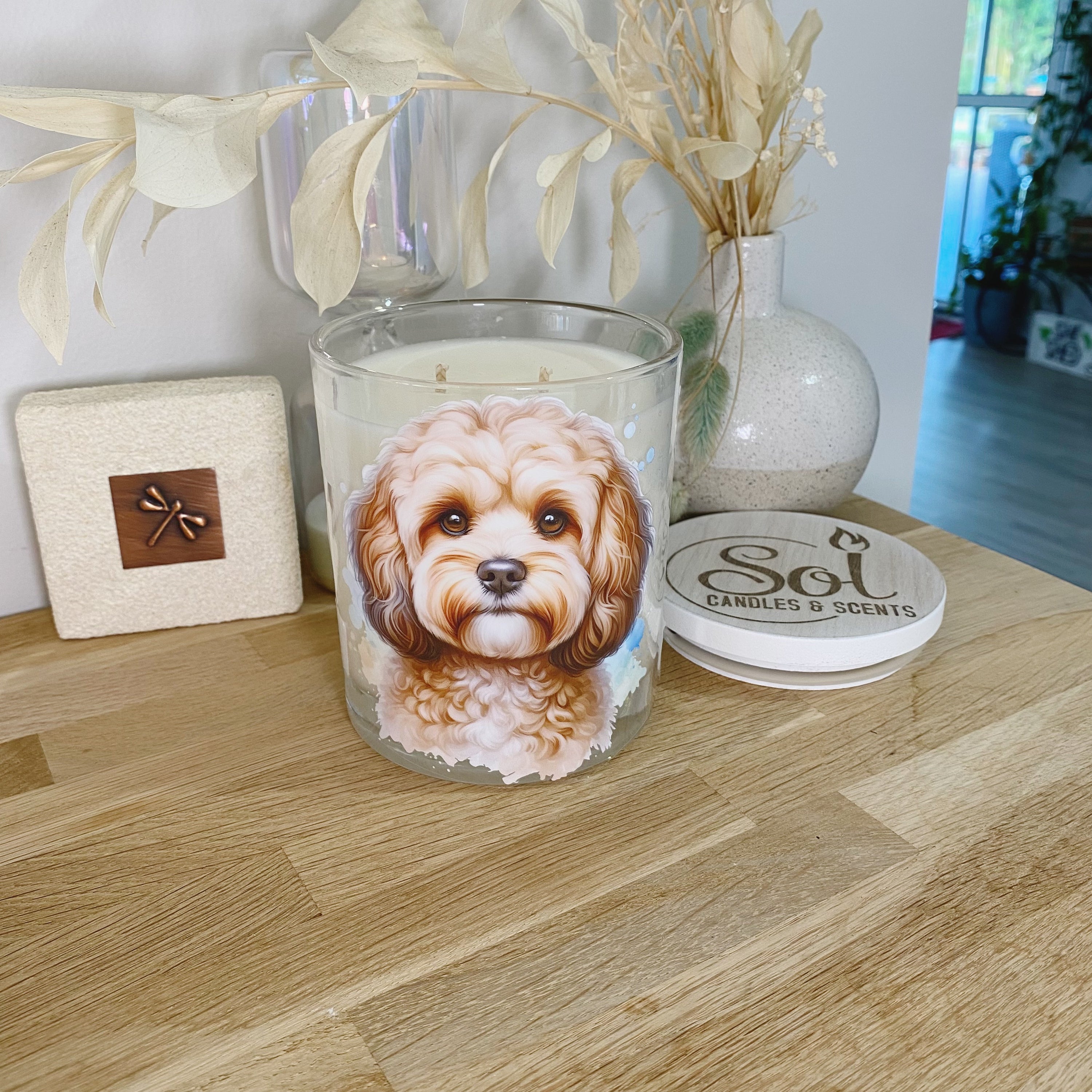 Cavoodle Portrait Xlarge Candle