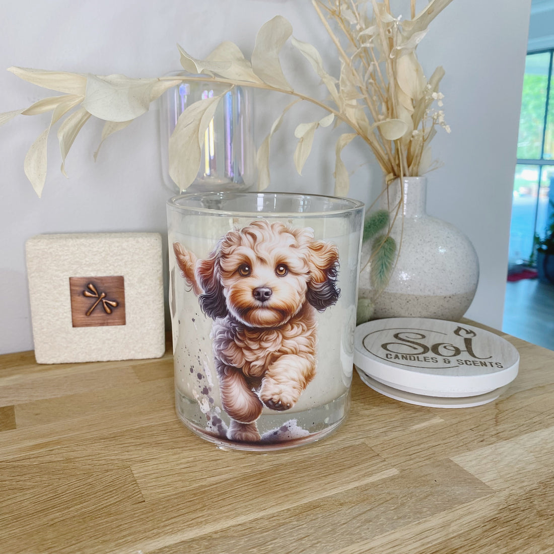 Cavoodle Running Xlarge Candle_Sol Candles & Scents