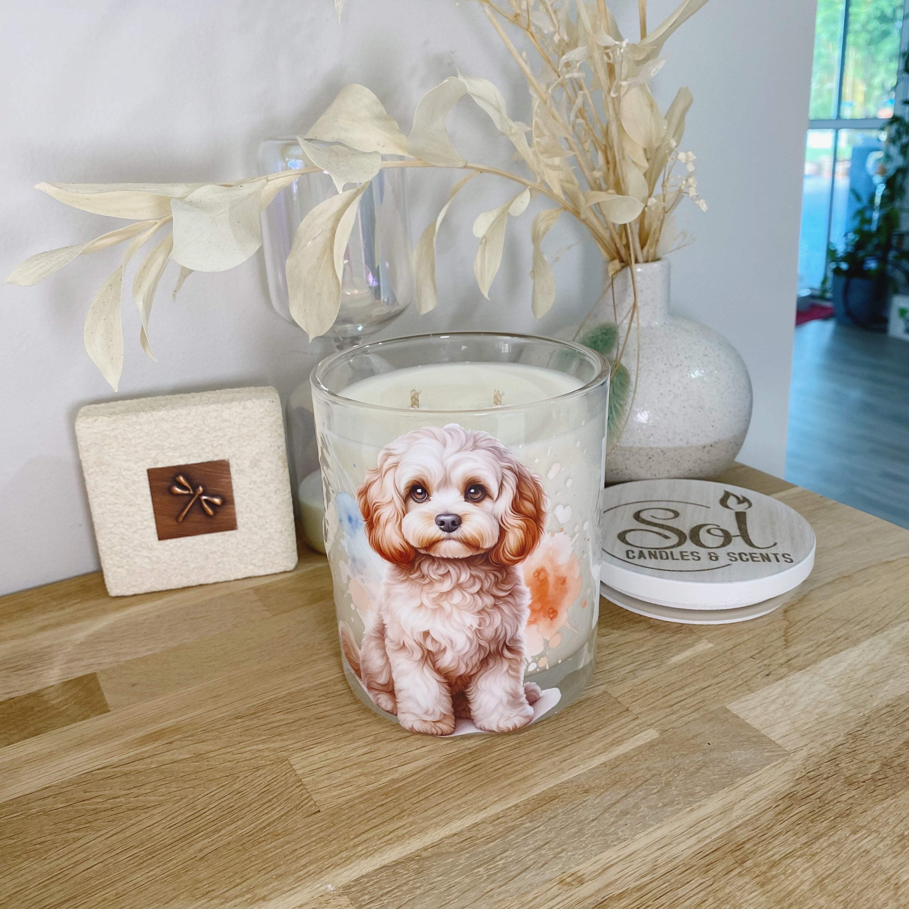 Cavoodle Sitting Xlarge Candle