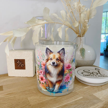 Chihuahua Dog Floral Xlarge Candle_Made in Australia