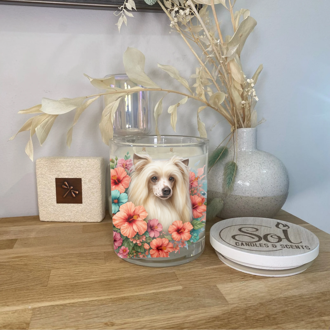 Chinese Crested Dog Xlarge Candle