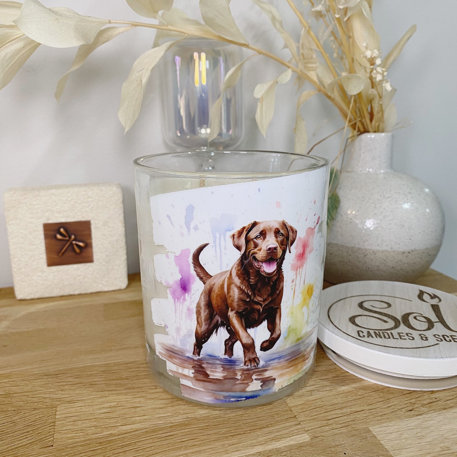 Labrador Chocolate Dog Xlarge Candle