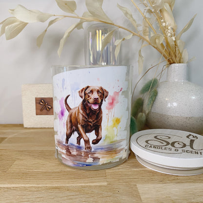 Labrador Chocolate Dog Xlarge Candle