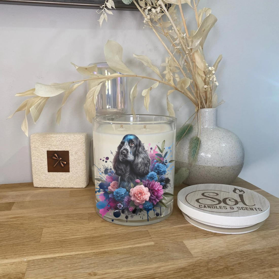 Cocker Spaniel Blue Xlarge Candle