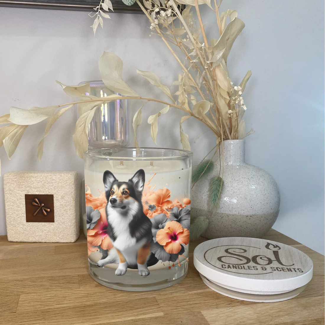 Corgi Pembroke Tri Colour Xlarge Candle