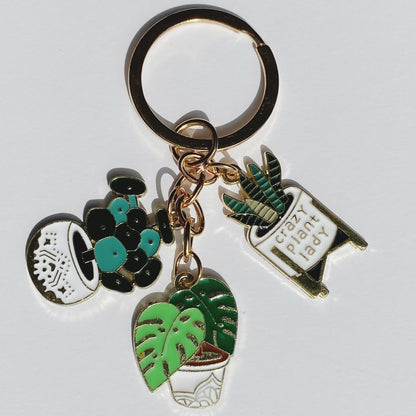 Crazy Plant Lady Keychain