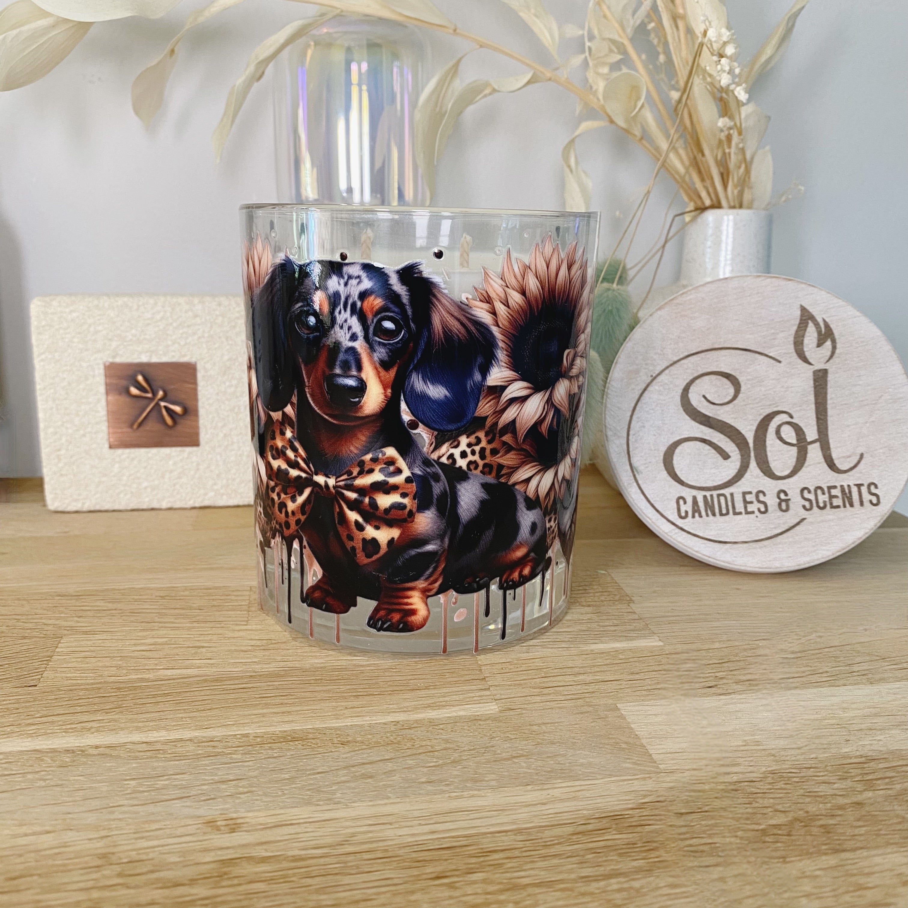 Dachshund Leopard Xlarge Candle