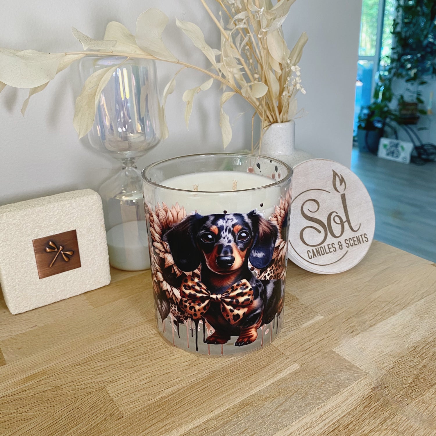 Dachshund Leopard Xlarge Candle
