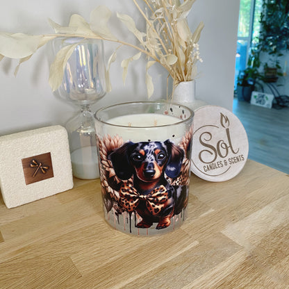 Dachshund Leopard Xlarge Candle