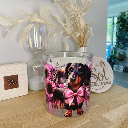 Dachshund Pink Xlarge Candle