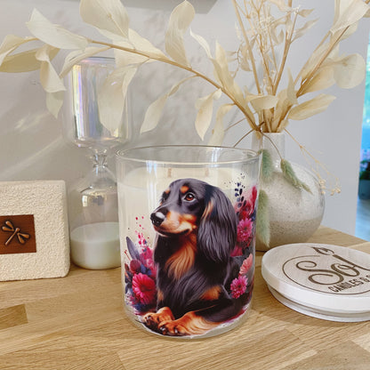 Dachshund Long Haired Black &amp; Tan Xlarge Candle_Sol Candles &amp; Scents