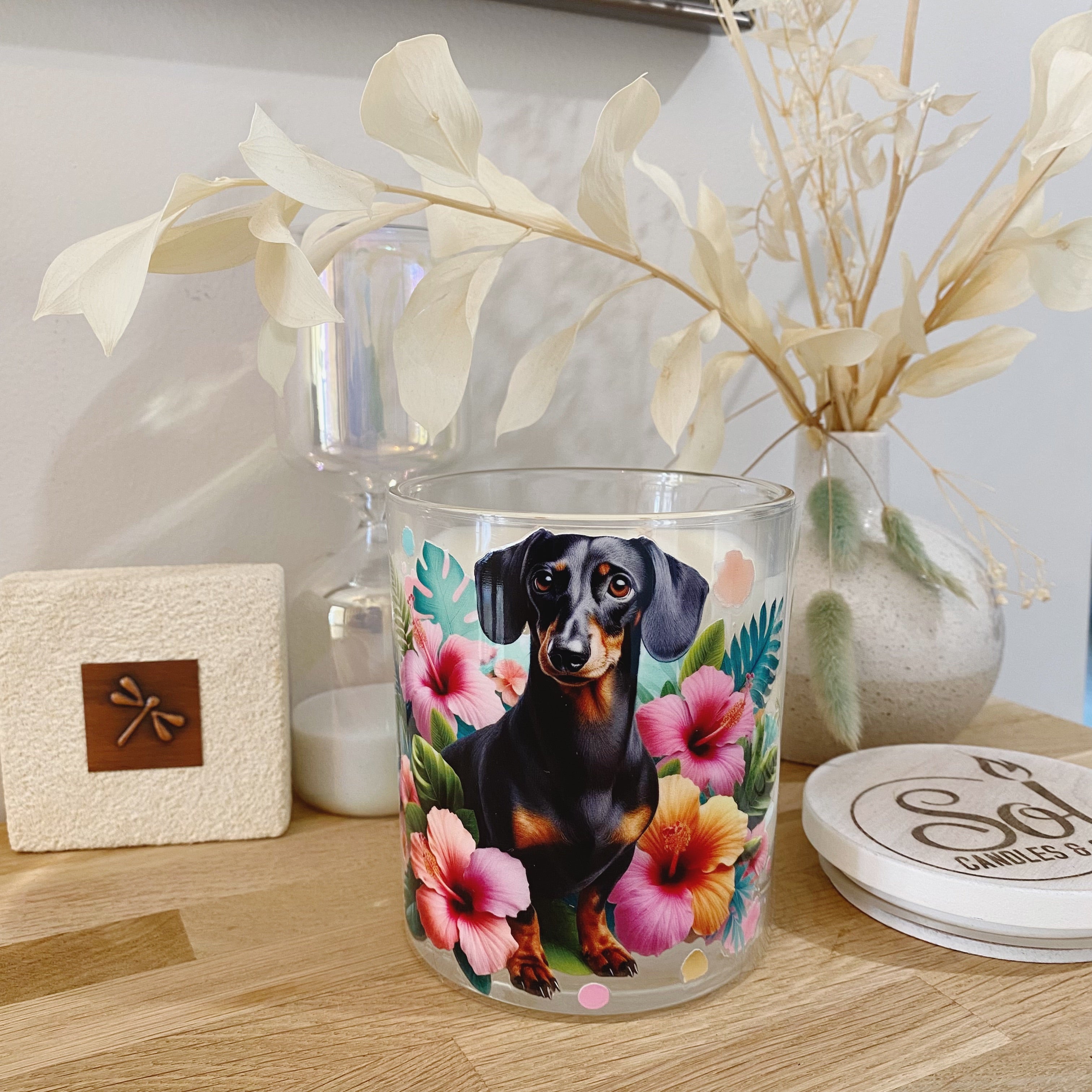 Dachshund Smooth Black Tan Xlarge Candle_Sol Candles &amp; Scents