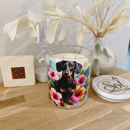 Dachshund Smooth Black Tan Xlarge Candle_Refillable_Made in Queensland