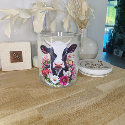 Dairy Cow Floral Horns Candle_Sol Candles &amp; Scents