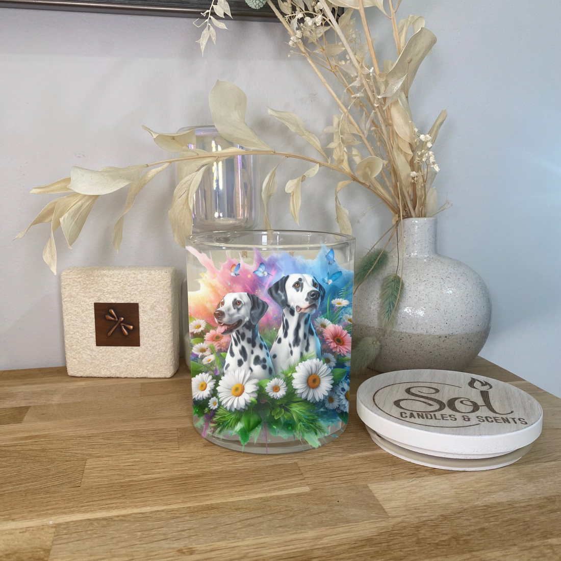 Dalmatian Double Floral Xlarge Candle