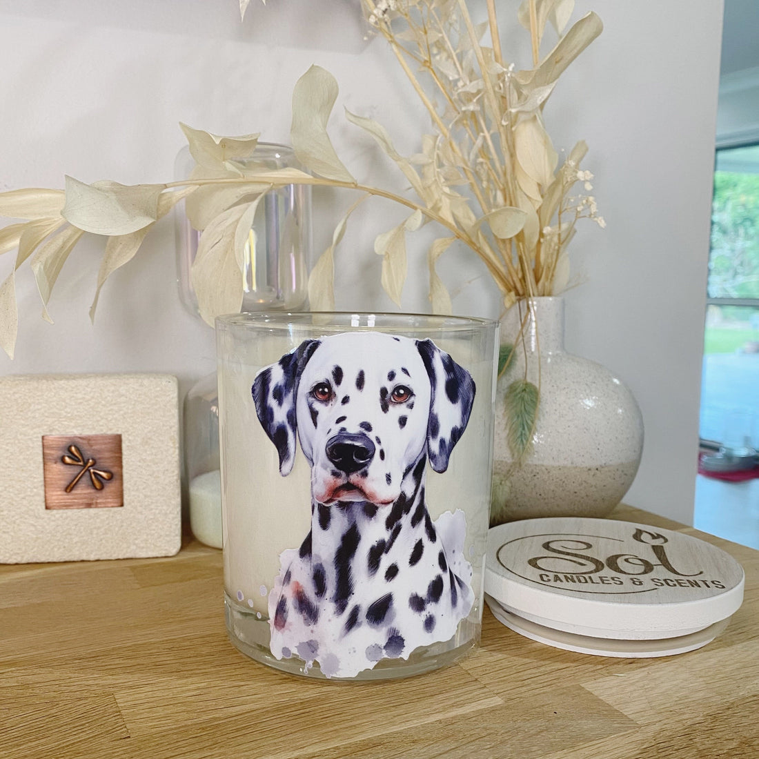 Dalmatian Dog Candle Portrait_Sol Candles &amp; Scents