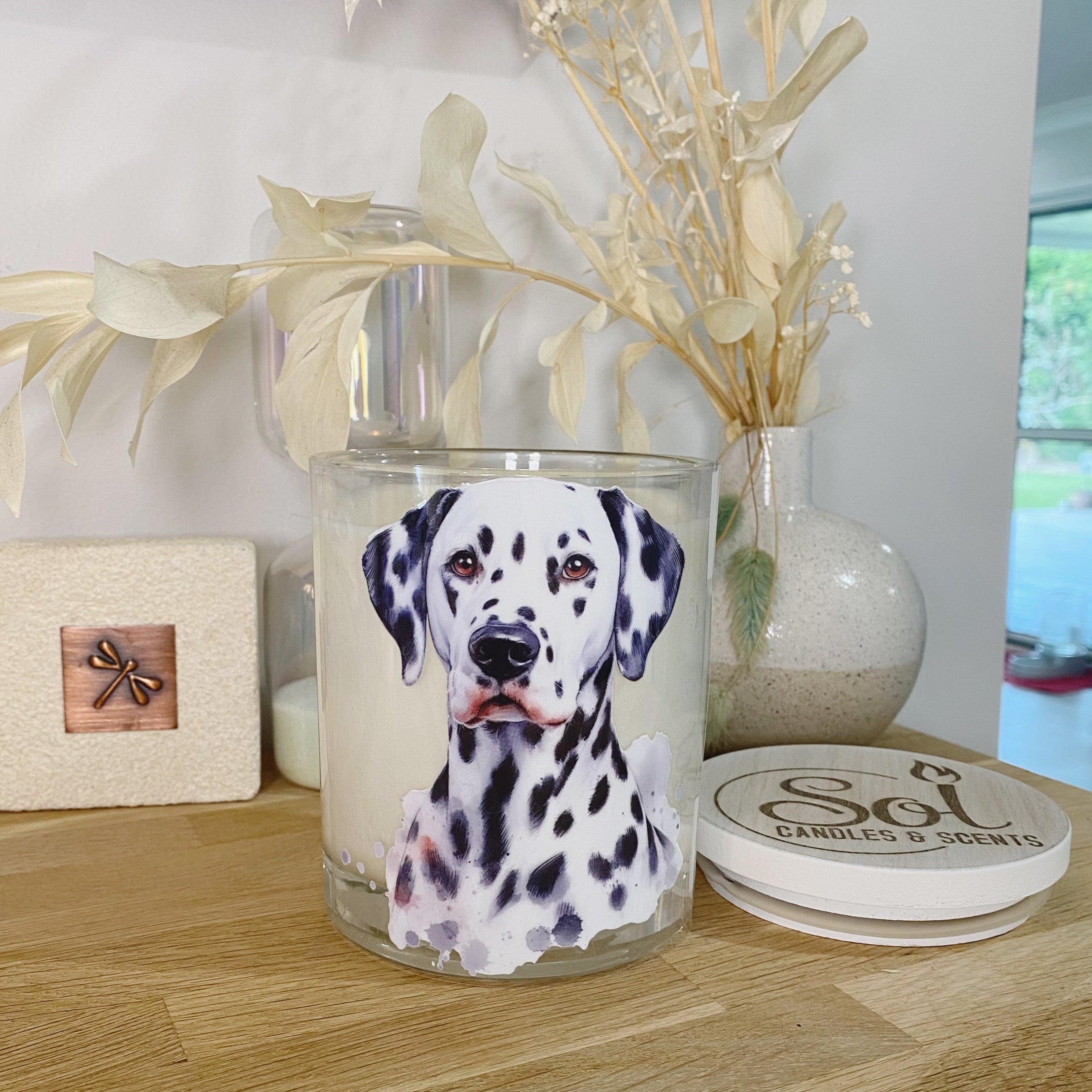 Dalmatian Dog Candle Portrait_Sol Candles &amp; Scents