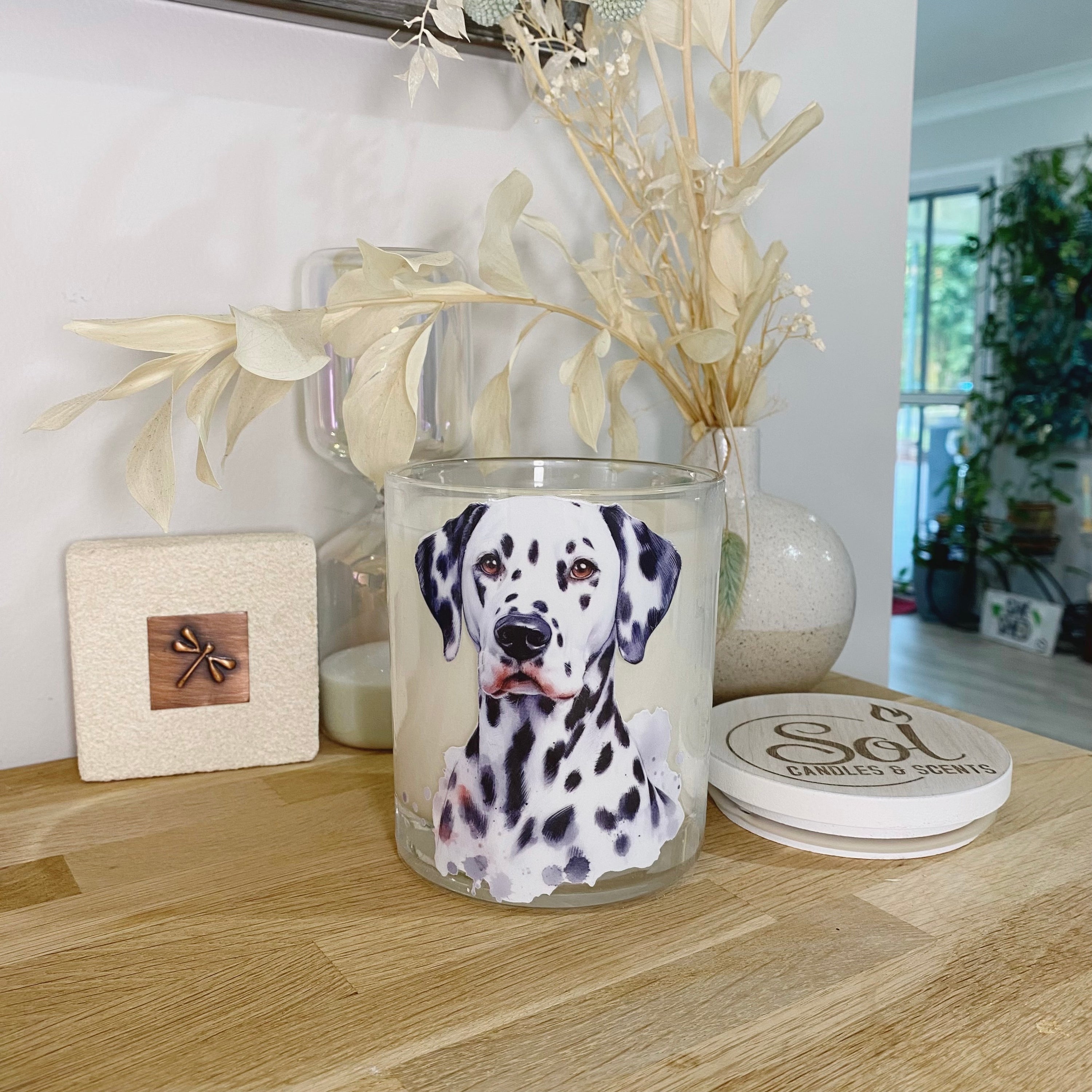 Dalmatian Portrait Xlarge Candle