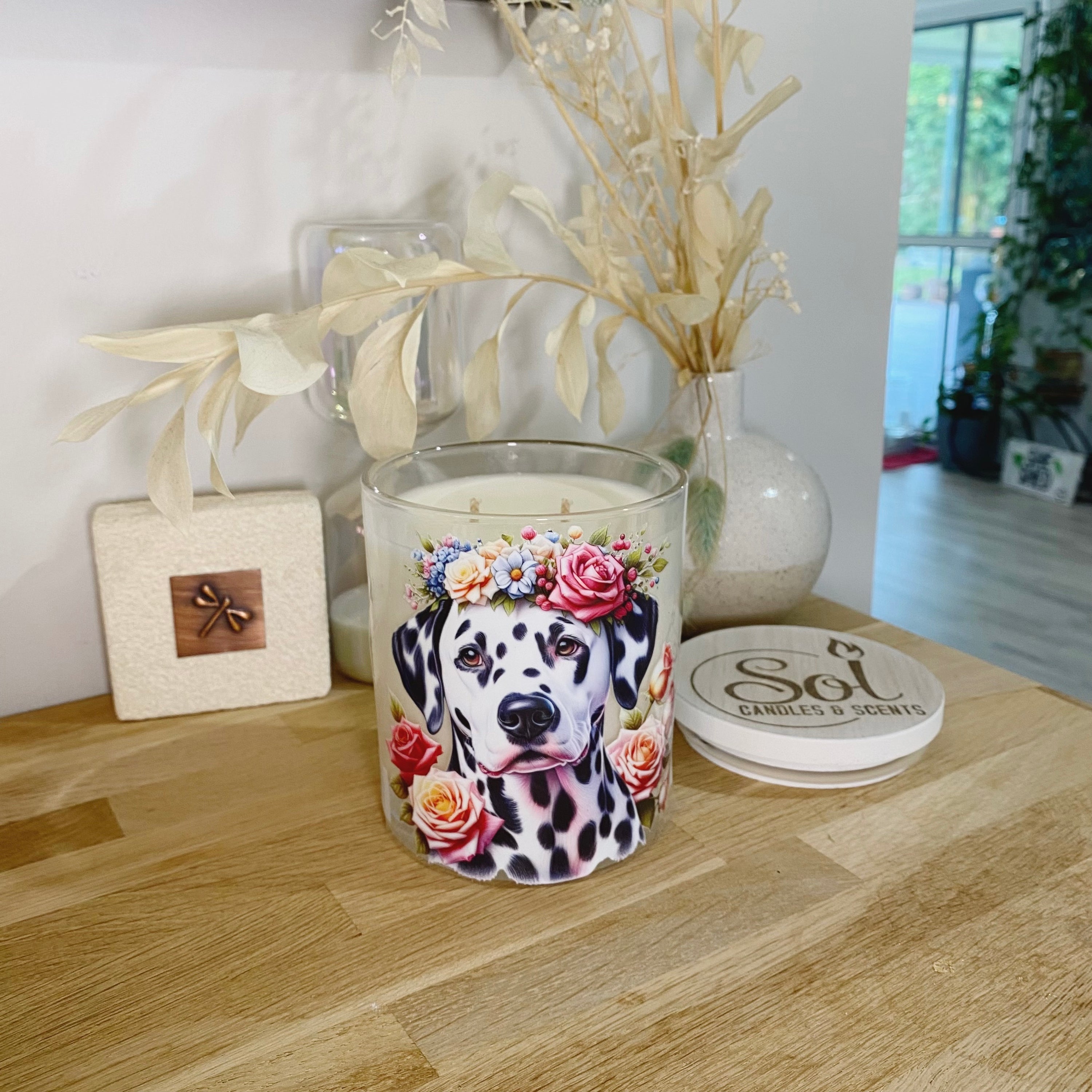 Dalmatian Floral Xlarge Candle