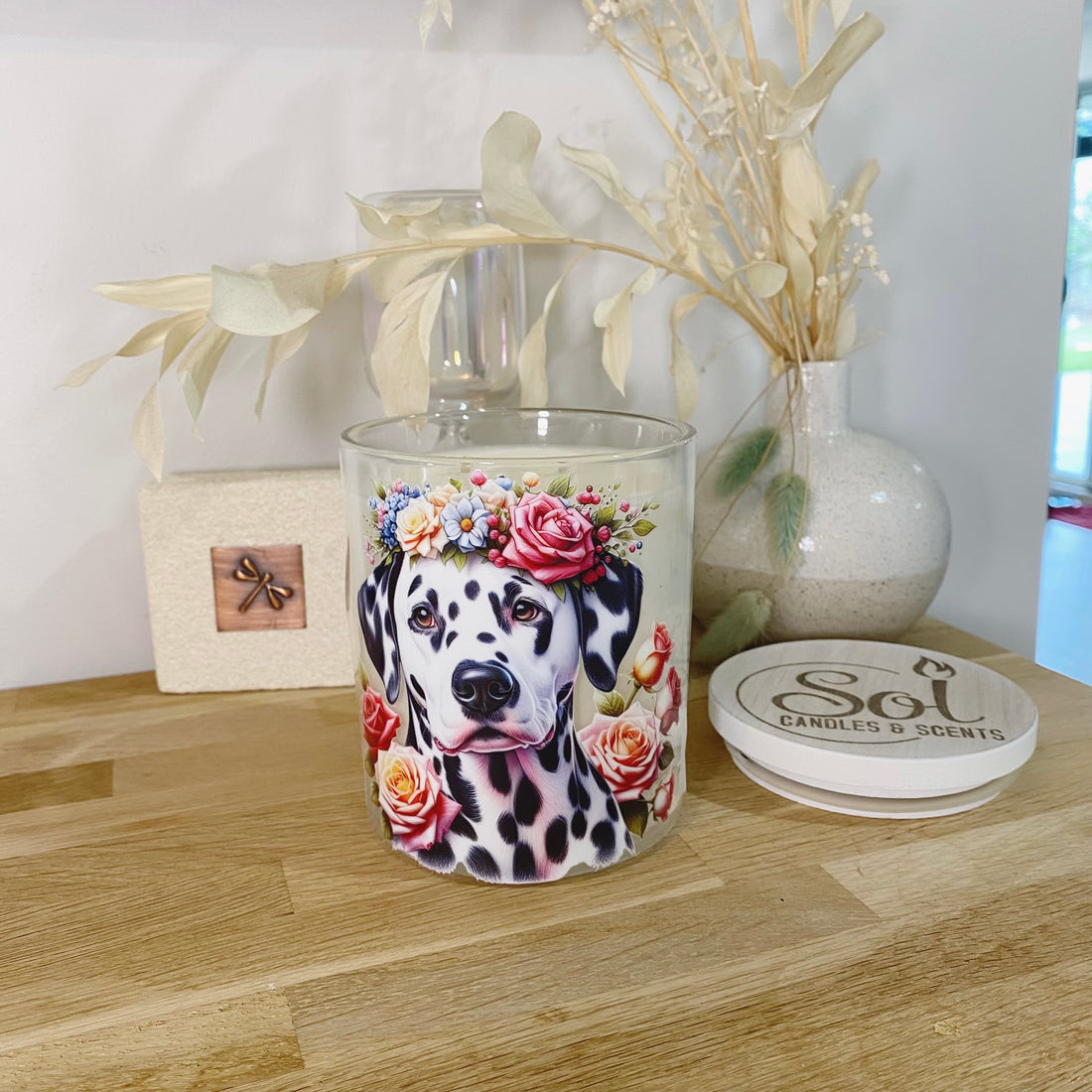 Dalmatian Floral Xlarge Candle