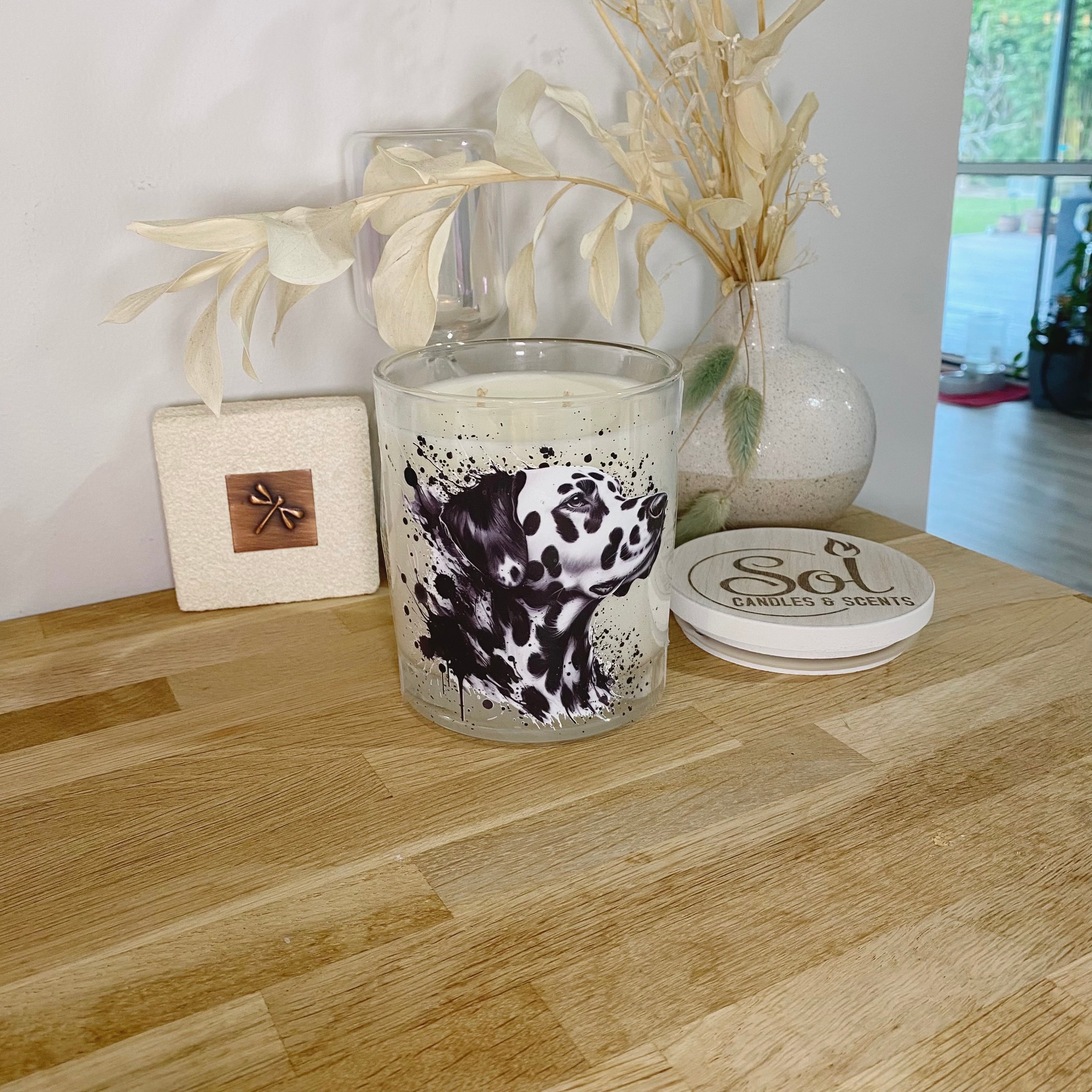 Dalmatian Ink Splash Xlarge Candle