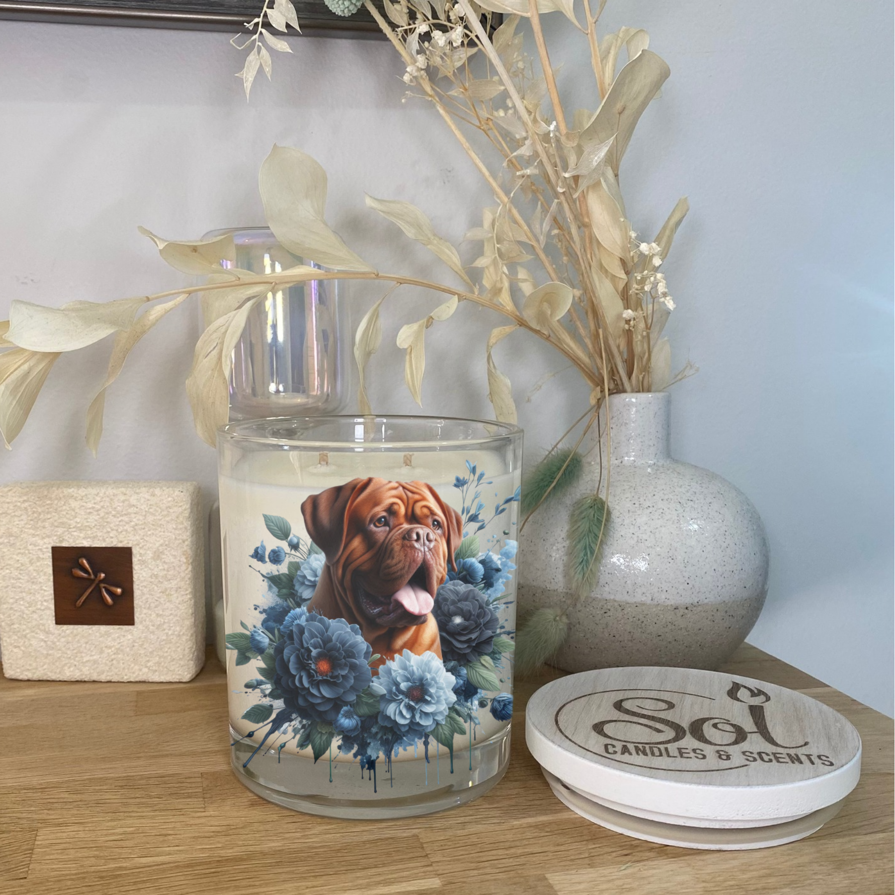 Dogue De Bordeaux Blue Xlarge Candle