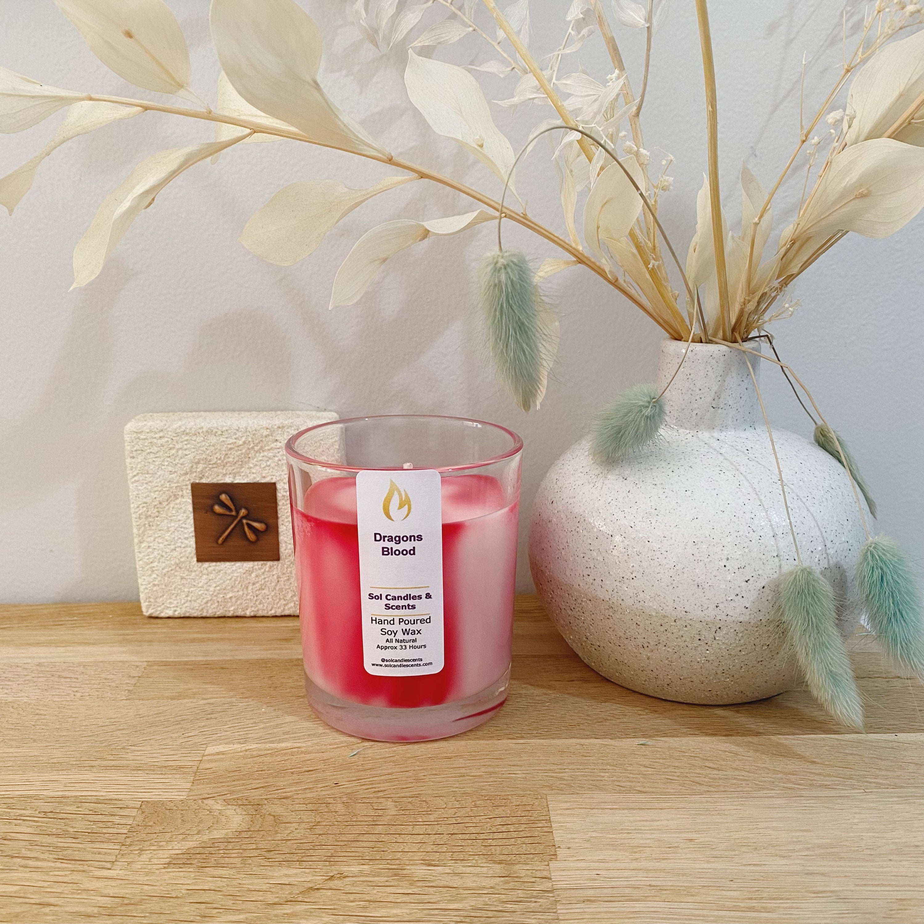 Dragons Blood Soy Signature Candle_Incence_Sol Candles &amp; Scents Enchant with Dragon&