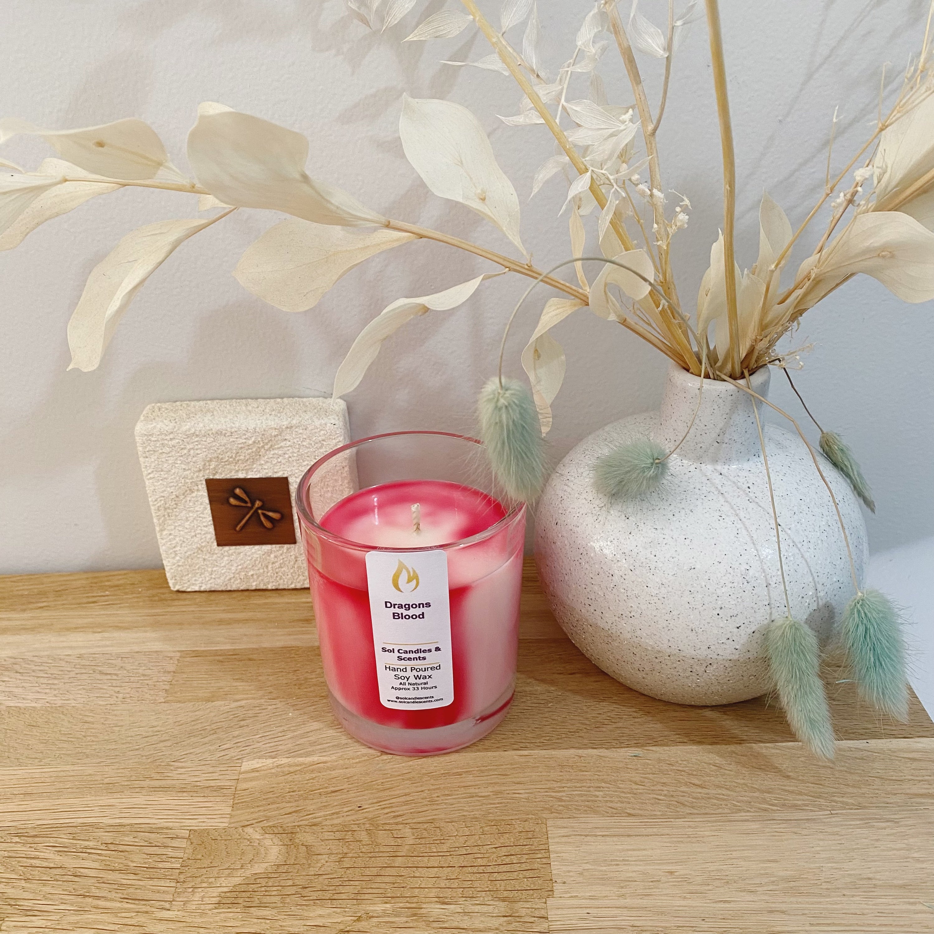 Dragons Blood Soy Signature Candle_Incence_Sol Candles &amp; Scents Enchant with Dragon&