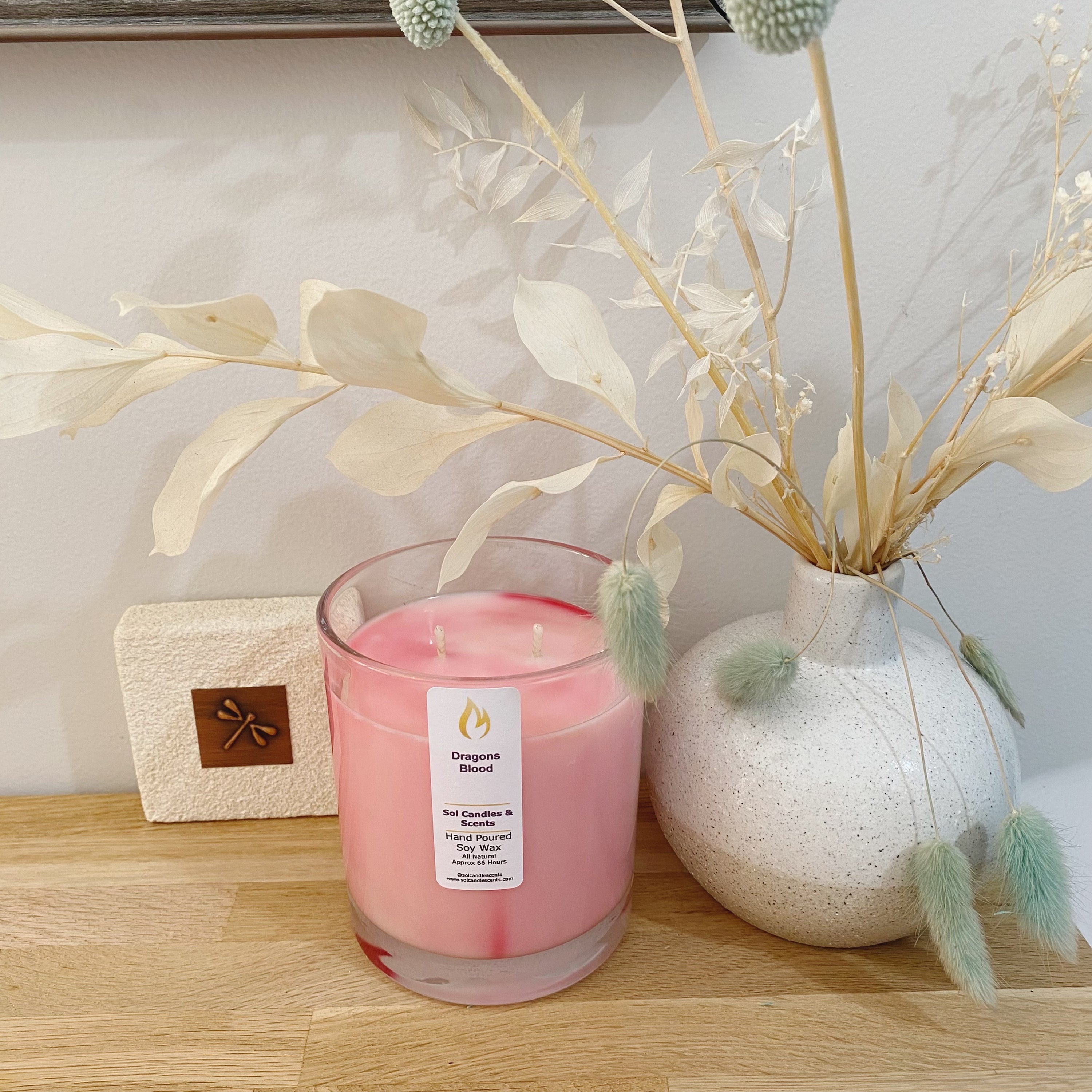 Dragons Blood Soy Signature Candle_Incence_Sol Candles &amp; Scents Enchant with Dragon&