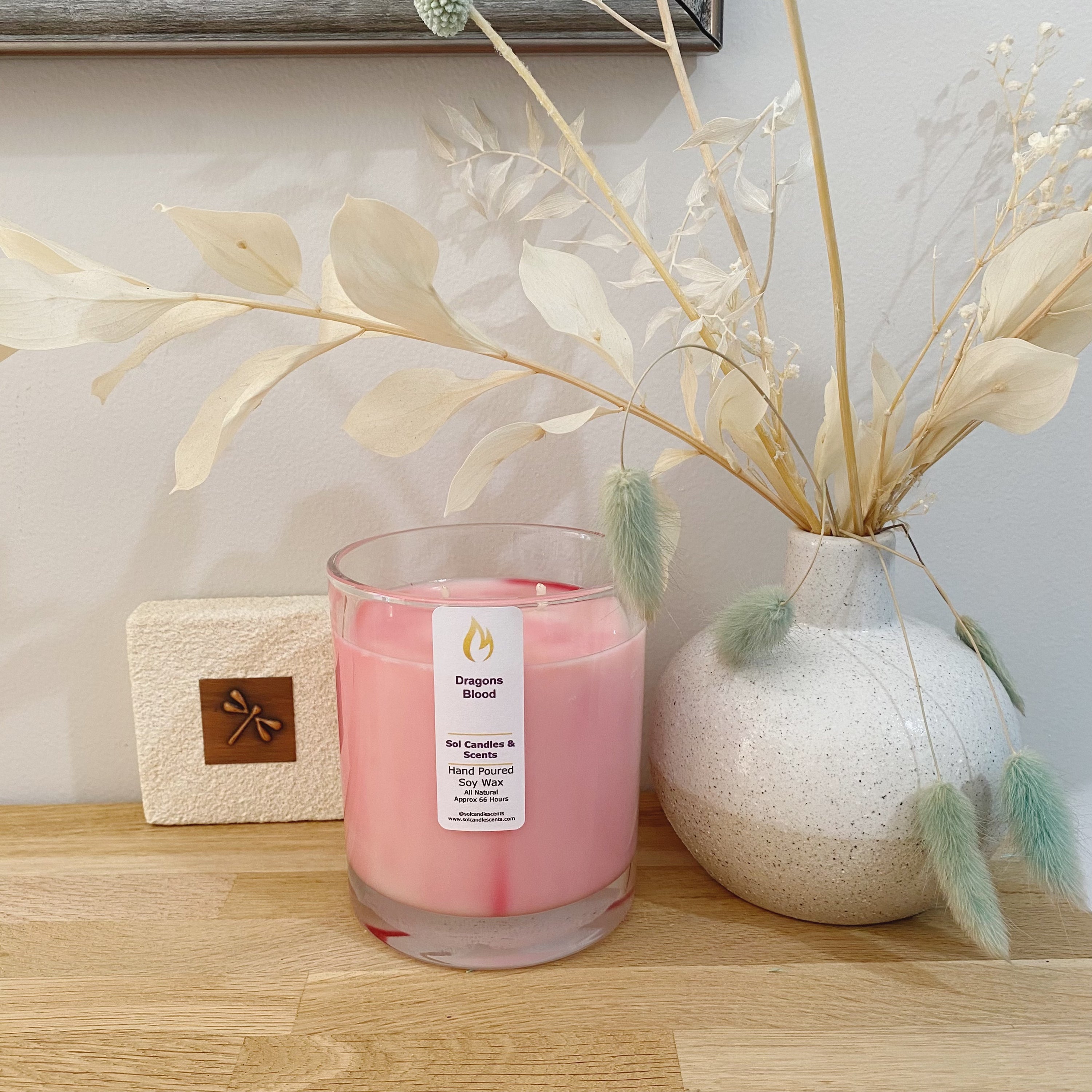 Dragons Blood Soy Signature Candle_Incence_Sol Candles &amp; Scents Enchant with Dragon&