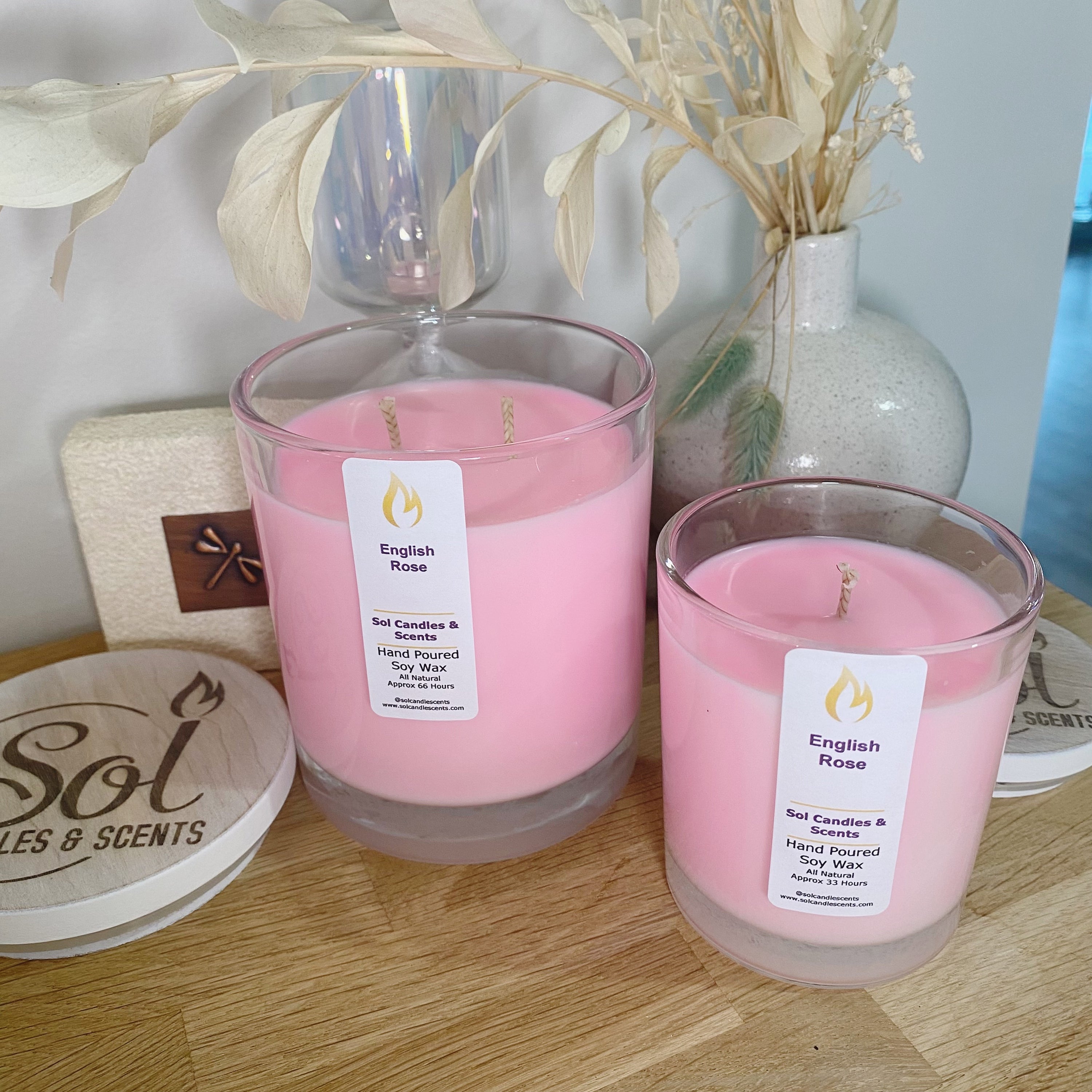 English Rose Med Candle_Sol Candles &amp; Scents