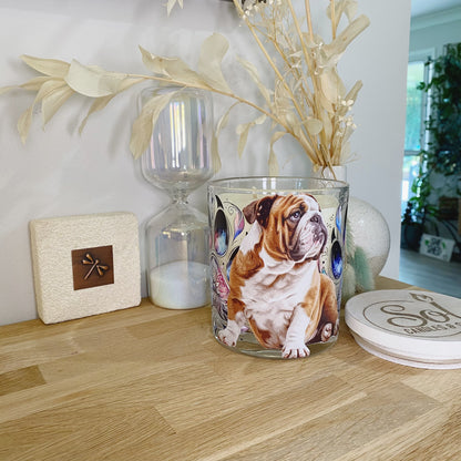 English Bulldog Paws Candle