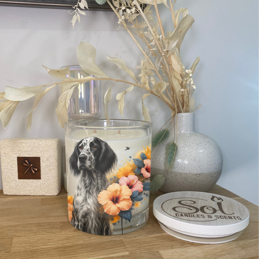 English Setter Dog Xlarge Candle_Made in Australia