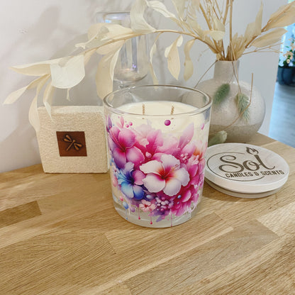 Floral Hibiscus Xlarge Candle