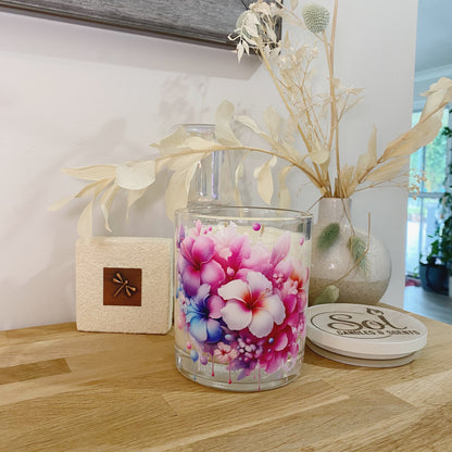 Floral Hibiscus Xlarge Candle