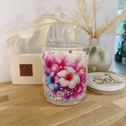 Floral Hibiscus Xlarge Candle