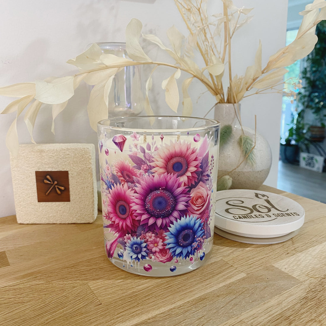 Floral Sunflower Xlarge Candle_Sol Candles &amp; Scents