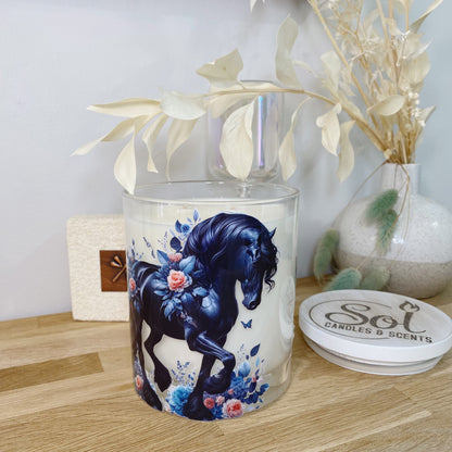 Friesian Black Horse Xlarge Candle