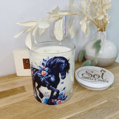 Friesian Black Horse Xlarge Candle
