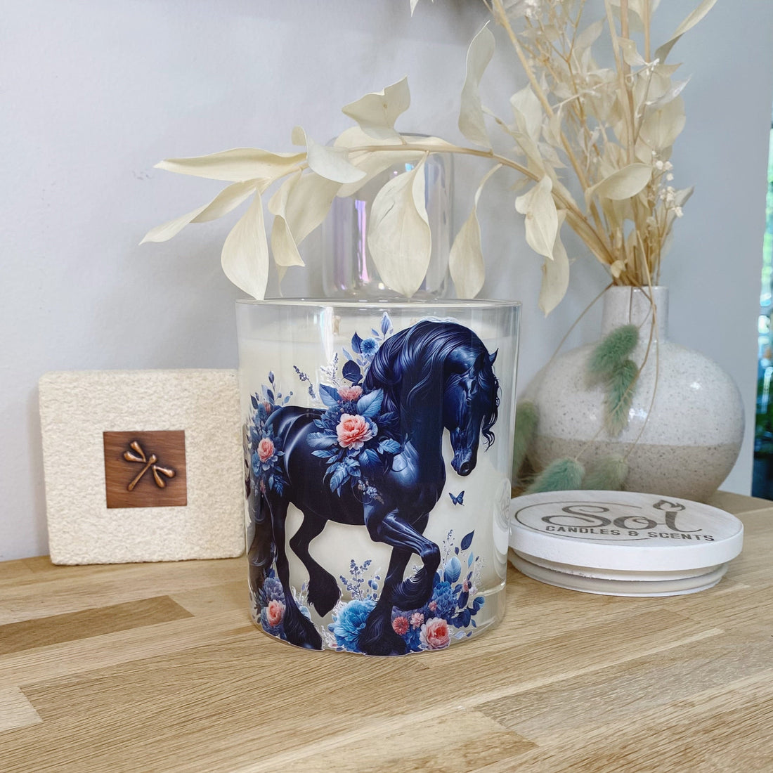 Friesian Black Horse Xlarge Candle_Sol Candles &amp; Scents